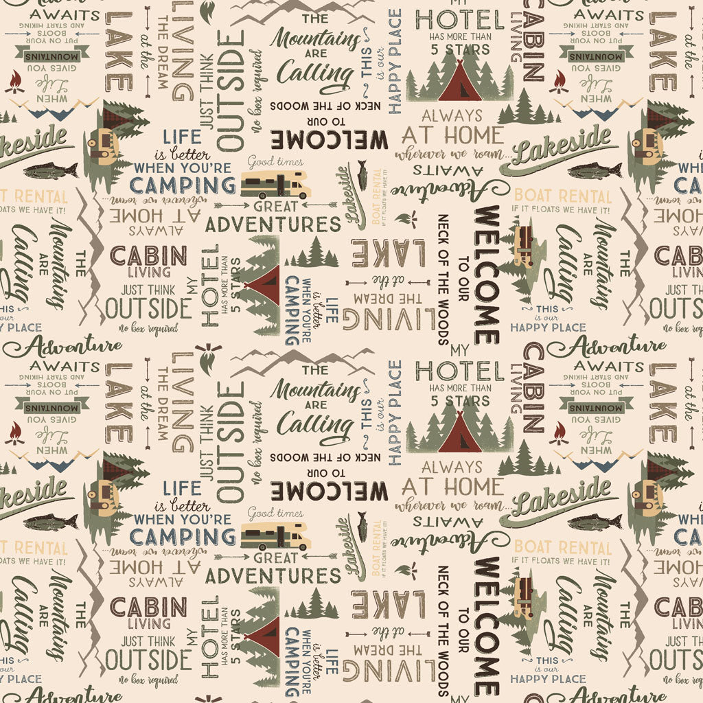 Living the Dream Flannel - Light Khaki Words
From Clothworks
BY Dan DiPaolo
100% Cotton Flannel
43.44"