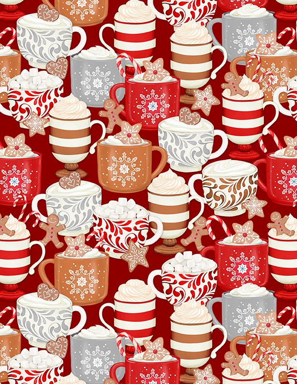 Baking Up Joy- Packed Cups - Red
From Wilmington Fabric
By Danielle Leone
100 % Cotton
44/45"