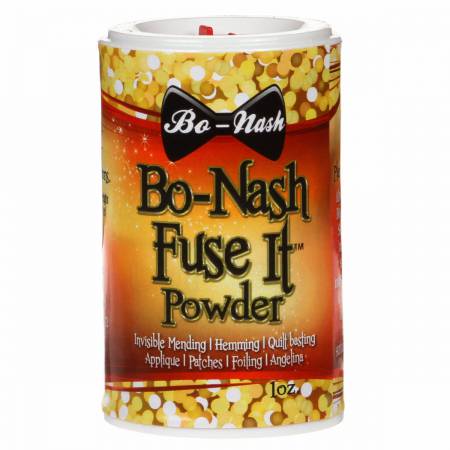 Fuse It Bonding Starter Set
The Versatile Fusible. Make invisible repairs, save a fortune. Repair tears and holes. Use for appliques, applying labels. Can stitch through. Will not gum up needle
The starter pack comes with:
- One 1oz. container of Bo-Nash Bonding Powder, enough to do up to 75 repairs
- Bo-Nash (2) Non-stick Ironing and Craft Pressing Sheet 9in x 6in
- Full set of written instruction.
Use: Fusing Starter Pack
Included: Fusing Powder, and 2 pressing sheets