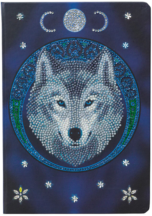 Lunar Wolf Notebook Kit - Crystal Art
Get ready to literally make your thoughts dazzle! Create a sparkling stationary cover with the Crystal Art Notebook Kit that comes complete with all the tools and 50 lined pages to record your notes. Give it as a brilliant gift, take it to school, or use as a journal. Approximately 2 to 3 hours assembly time. Notebook size is 6.9" x 10". Suitable for ages 8+.