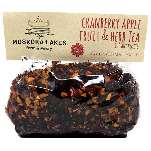 Cranberry Apple Fruit & Herb Tea  From Muskoka Lakes Farm & Winery 114g