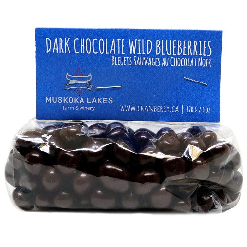 Dark Chocolate Wild Blueberries  From Muskoka Lakes Farm & Winery  227g / 8oz
