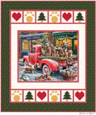 Heart of Christmas Quilt Kit-From Riley Blake Designs-Kit includes all fabric to make quilt top and binding-Finished size: 67 1/2" x 78 1/2"-Batting and backing sold separate.