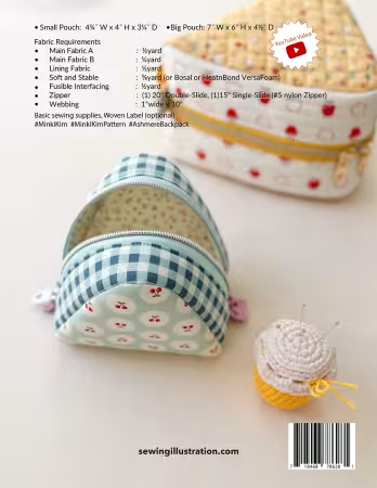 Sweet Slice Pouches Pattern

From Sewing Illustrations
By Kim Minki

"Finished size: 4-1/2" x 4" x 3-1/4’’. This pouch features a unique shape inspired by a classic onigiri, with clean lines and a charming finish. It’s a small project, but full of thoughtful details that make it feel special.
The pattern includes clear, step-by-step instructions with full-color photos, along with printable templates. A full video tutorial is also available on YouTube to guide you through the process with confidence."

