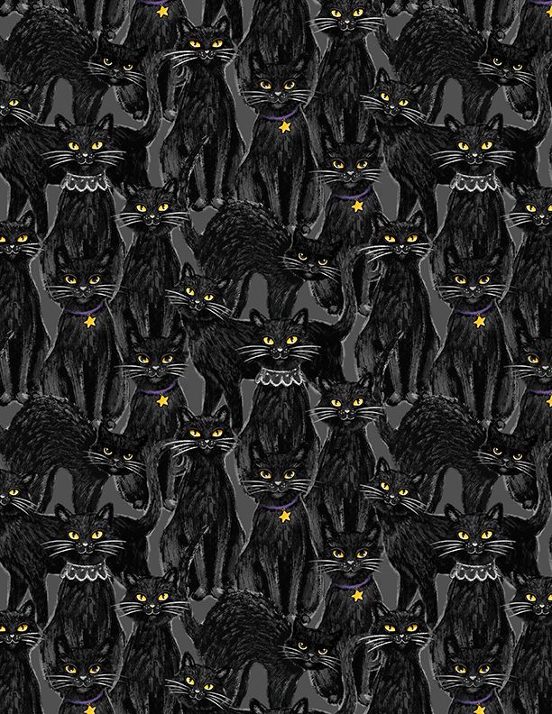 Meow-Gical Night - Packed Cats
Black
From Wilmington Fabric
By Michael Davis
100% Cotton
44/45"