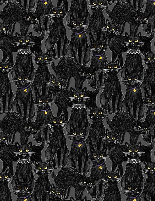 Meow-Gical Night - Packed Cats
Black
From Wilmington Fabric
By Michael Davis
100% Cotton
44/45"