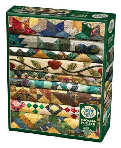 Grandma's Quilts 1000 Pieces  Cobble Hill Creations  Assembled Size: 26.625" x 19.25"  Random Size Pieces  Poster Included