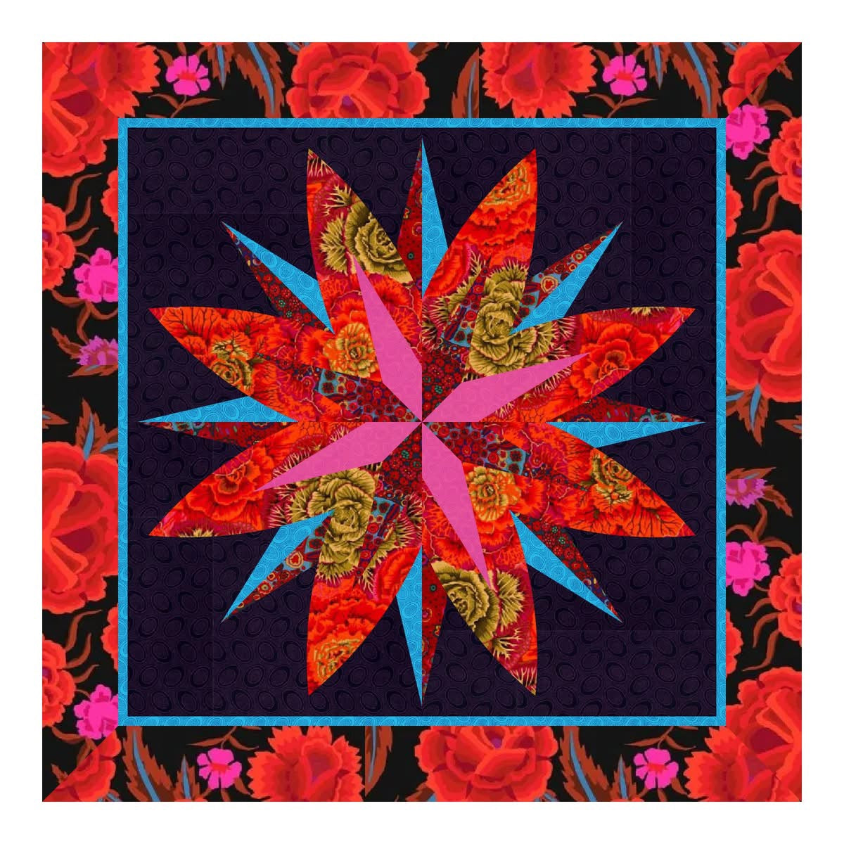 Lotus Flower Pattern - Quiltworx