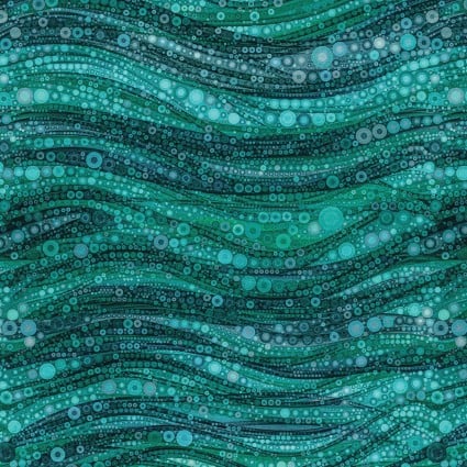 Teal Abstract Circles-From Camelot Fabrics-By Peggy Collins-Gigi in the Garden by Peggy Collins Collection-
100% Cotton-43/44"