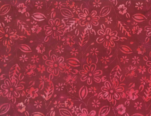 Red Spring Aurora Batik  Batik by Mirah  100% Cotton  44/45"