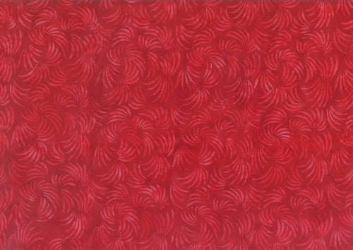 Red Fall Leaves Batik  Batik by Mirah  100% Cotton  44/45"