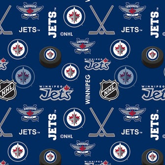 NHL Winnipeg Jets Licensed Fabric - Flannel