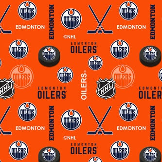 NHL Edmonton Oilers Licensed Fabric - Flannel