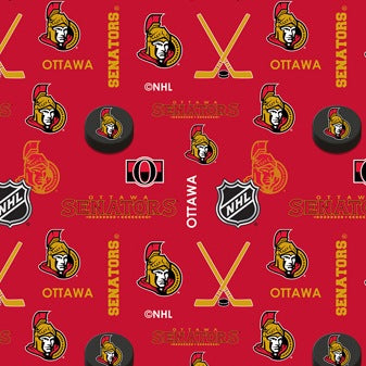 NHL Ottawa Senators Licensed Fabric - Flannel