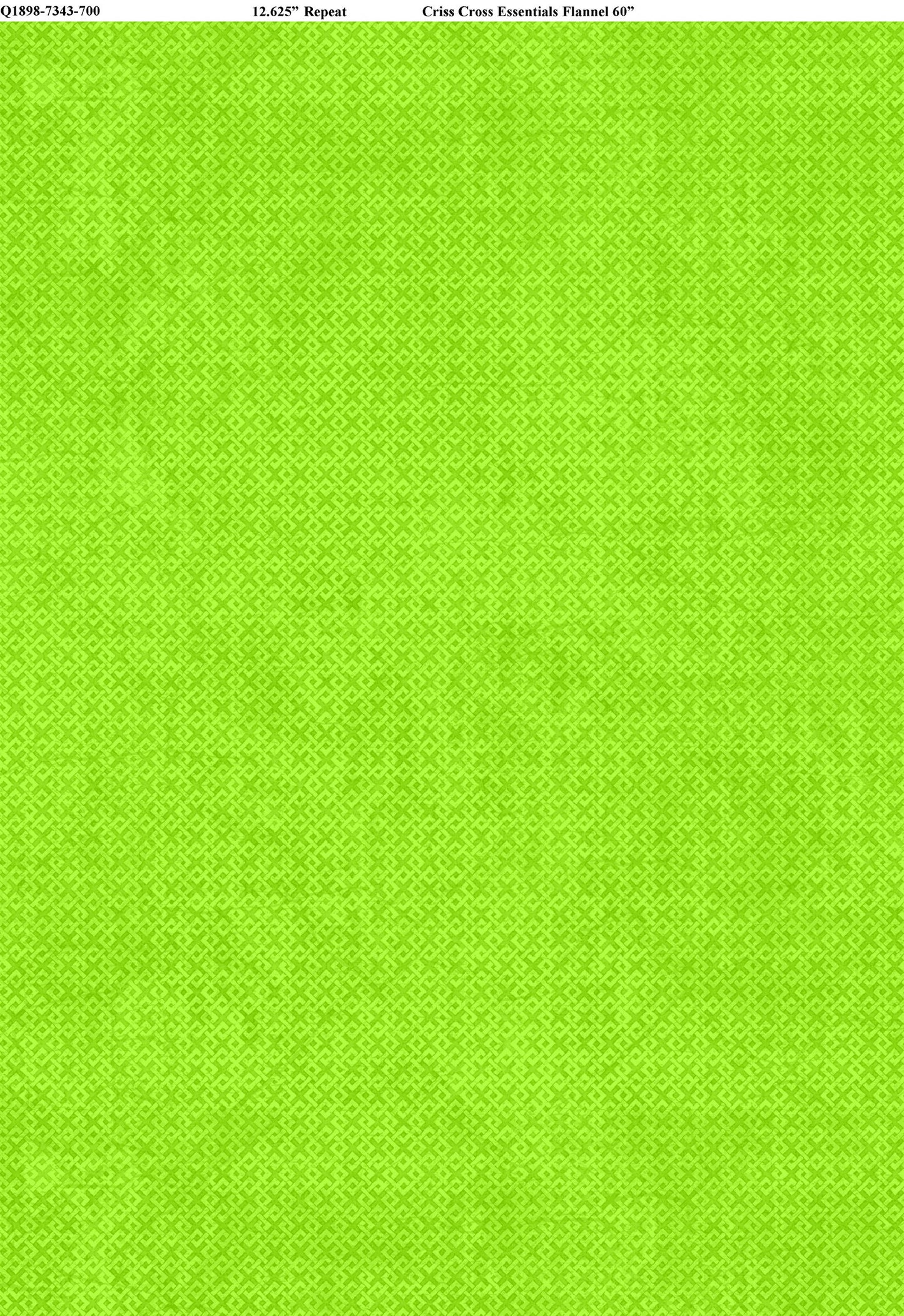 Lime Green Criss Cross Flannel - 60" Wide