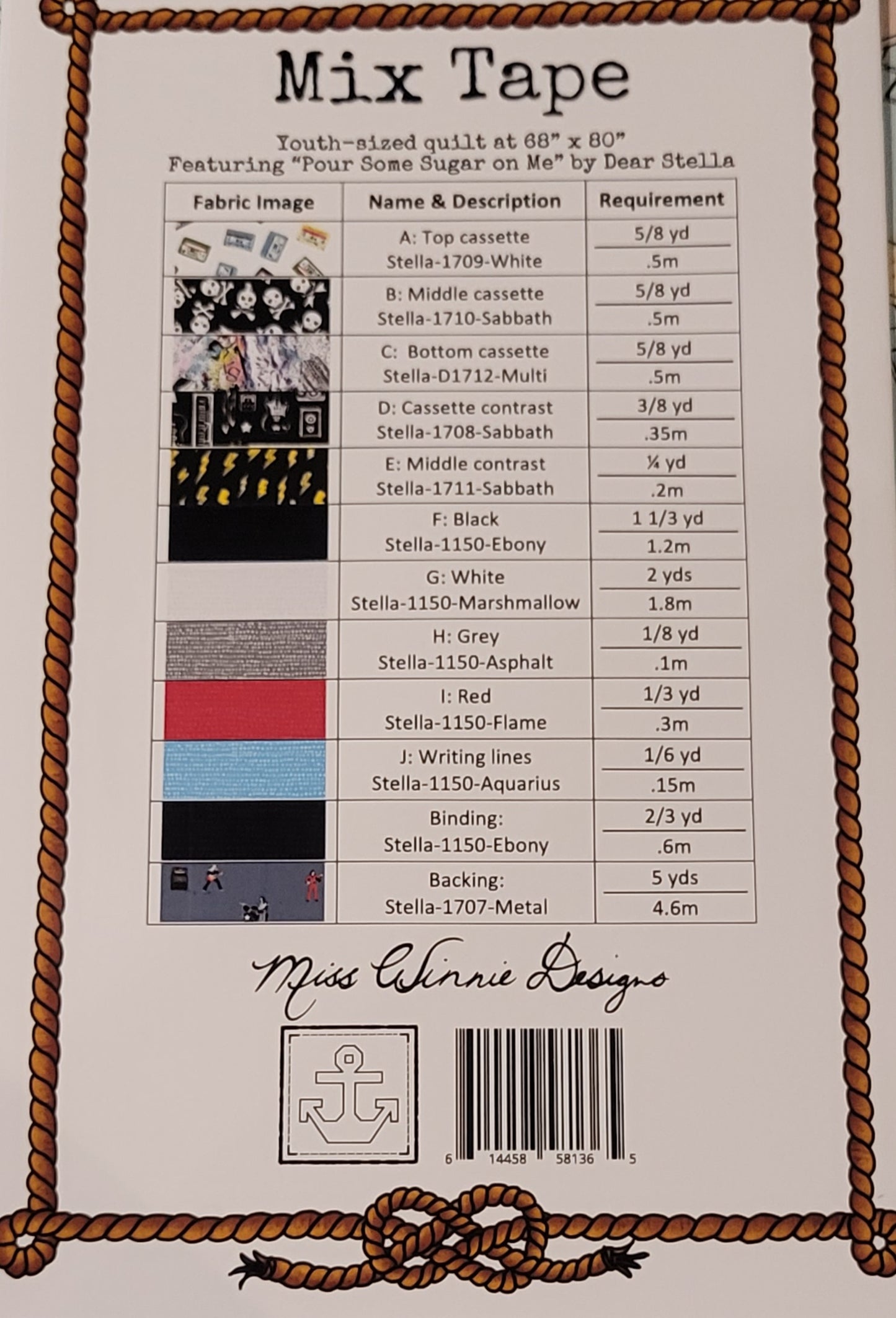 Mixed Tape Quilt Pattern - Miss Winnie Designs