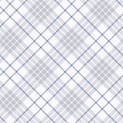 Multi Bias Plaid - Blue  From Henry Glass  By Barb Tourtillotte  Flurry Friends Collection  100% Cotton  44/45"