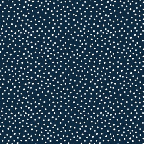 Navy Snow Allover  From Henry Glass  By Barb Tourtillotte  Flurry Friends Collection  100% Cotton  44/45"