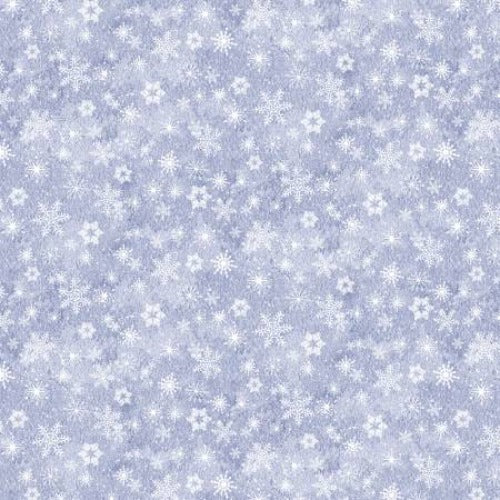 Light Blue Snowflake  From Henry Glass  By Barb Tourtillotte  Flurry Friends Collection  100% Cotton  44/45"
