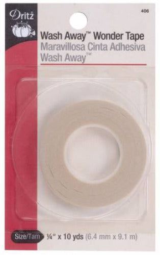 Wash-Away Wonder Tape 1/4in x 10yds - Dritz