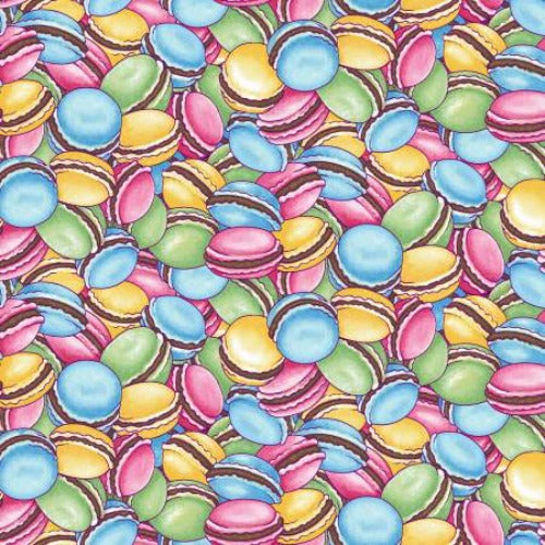 Multi Packed Macarons  From Studio E  By Ronnie Thomas  Let's Bake Collection  100% Cotton