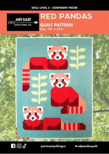 Red Pandas Quilt Pattern  From Art East Quilting Co.