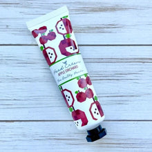 Load image into Gallery viewer, Riley Blake Designs -  Quilty Hands Hand Cream shown in Apple Orchard Scent. Each tube has a twist-off lid and contains 30 ml of hand cream.

