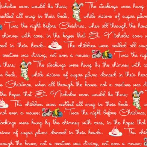 Christmas Joy Text Red  From: Riley Blake Designs  100% Cotton  44/45"