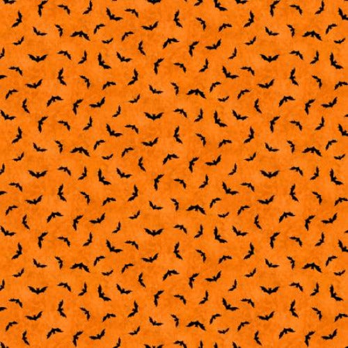 Orange Bats  By: Michael Miller  Trick or Treat Collection  100% Cotton  44/45"