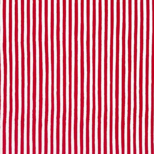 Funky Stripes in Red  100% Cotton  44/45"