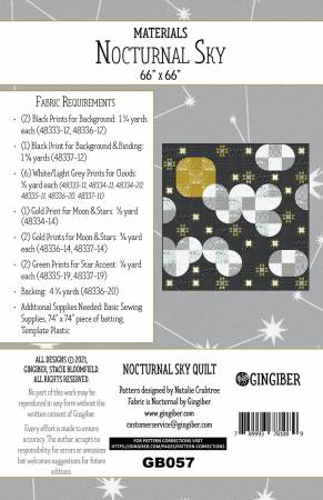 Nocturnal Sky Quilt Pattern - Gingiber