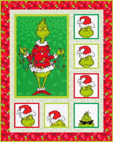 Christmas Mischief Quilt Kit  From Kaufman Fabrics  Dr. Seuss Licensed Products