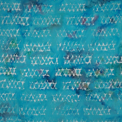 Blue Iceberg Penguins Batik  Batik by Mirah  100% Cotton  44/45"