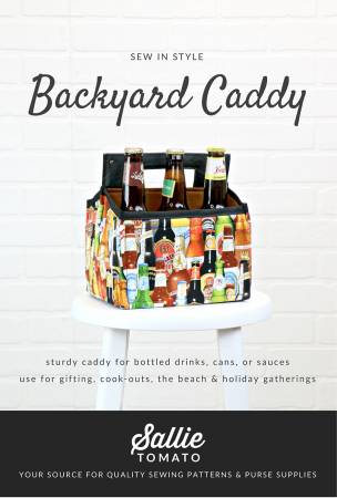 Bundle - Backyard Caddy Pattern & 1/2 yard Beer Bottle Fabric