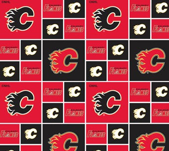 NHL Calgary Flames  Licensed Fabric - 100% Cotton