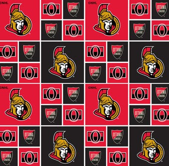 NHL Ottawa Senators Licensed Fabric - 100% Cotton