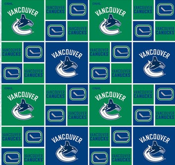 NHL Vancouver Canucks Licensed Fabric - 100% Cotton