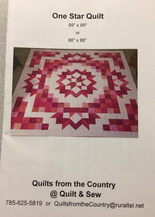 One Star Quilt Pattern - Quilts From the Country @ Quilt & Sew