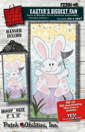 Easters Biggest Fan  - Machine Embroidery Version with Hanger