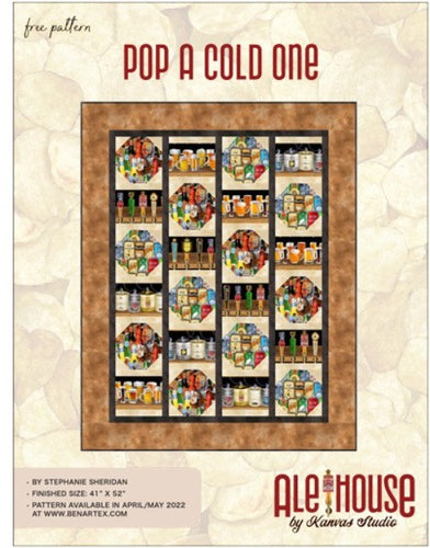 Pop A Cold One Quilt Kit  Ale House Collection by Janvas Studio   By Stephanie Sheridan