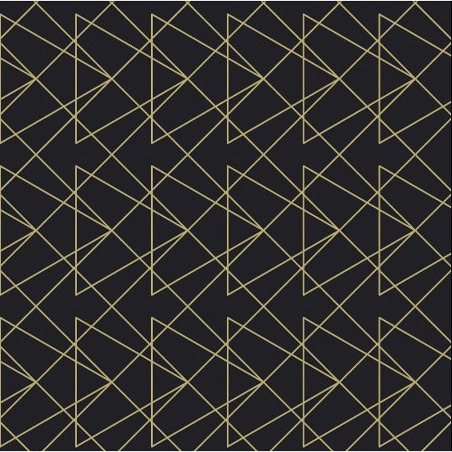 Triangle Geometric - Black  From Suite B  By Autumn Skye Morrison - Autumn Sky Collection   100% Cotton  44/45"