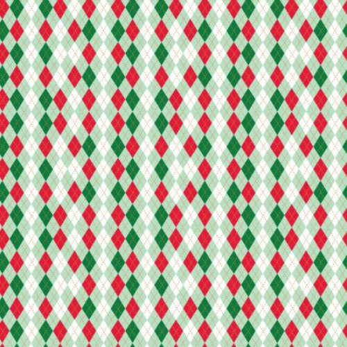 Christmas With Sparkle Argyle Sweetmint  From Riley Blake Designs By Beverly McCullough Christmas Adventure Collection 100% Cotton