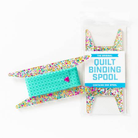 Binding Spool Teal Aqua & Gold Glitter From Stitch Supply Co Inc