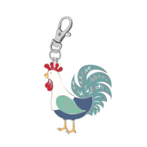 Rooster Enamel Charm - Lori Holt   Made of Enamel and Metal  Size: 1.5" x 2"