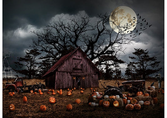Pumpkin Haunted Halloween Panel  From Hoffman Fabrics 100% Cotton