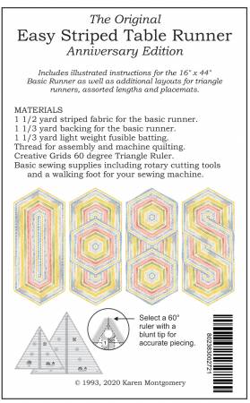 Easy Striped Table Runner Pattern