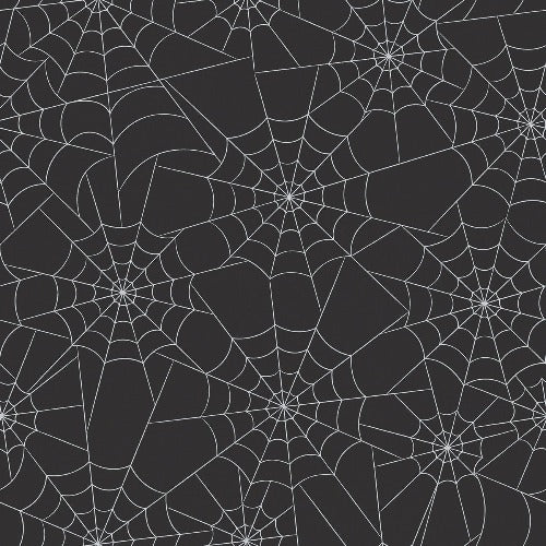 Bad To The Bone Spiderwebs - Black  Wide Back  From Riley Blake Designs by Riley Blake Designs Collection 100% Cotton 106/108"