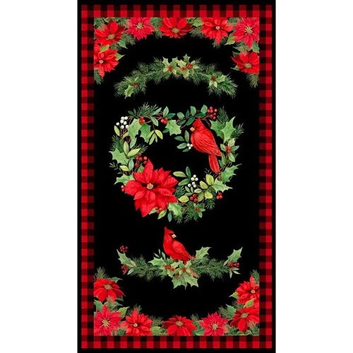 Season of the Heart Panel  - Christmas  From Wilmington Prints  By Susan Winget  Season of the Heart Collection  100% Cotton  Panel Size: 23" x 42"
