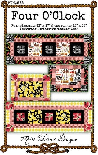 Four O'Clock Placemat & Runner Pattern  From Miss Winnie Designs  By Hanna Bourque